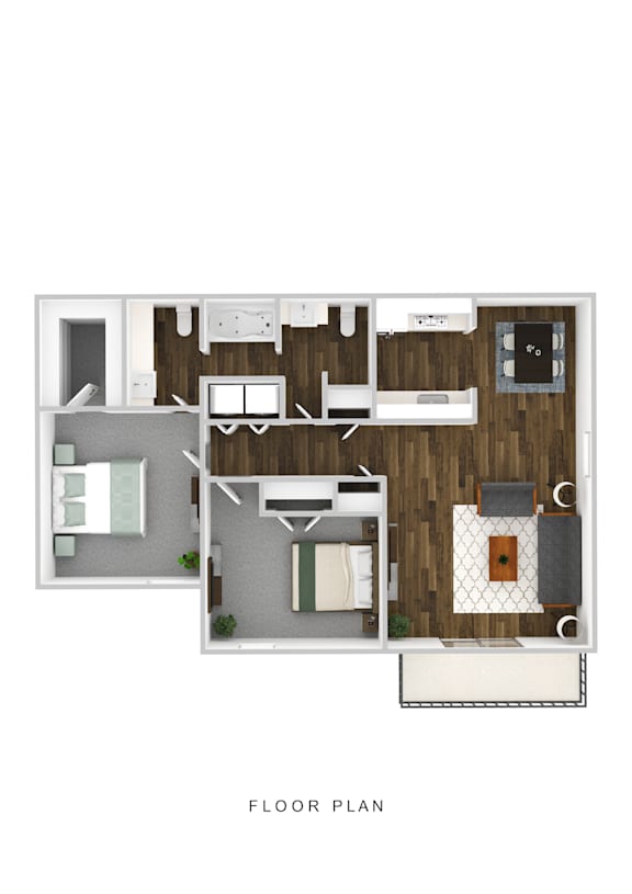 Floor Plans of Burning Tree Apartments in Hermitage, TN